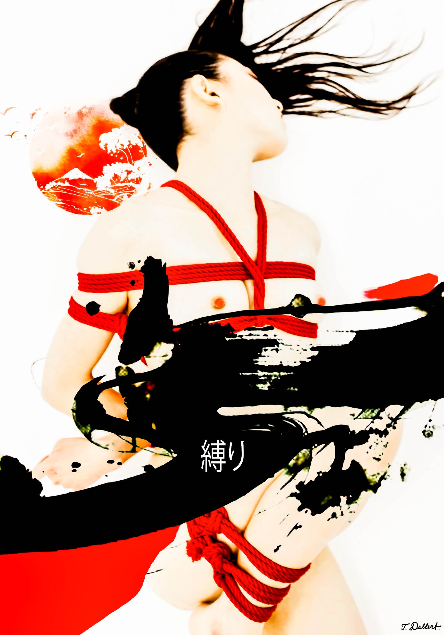 Small. Red Moon  Bondage  70 x 100